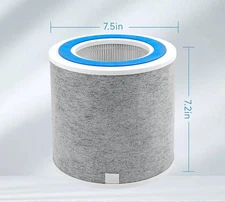 1X - HP102 Replacement Filter, Compatible w/ Shark Air Purifier HP100, HP102..