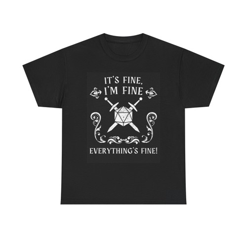 Everything's Fine Graphic T Shirt Swords Unisex Heavy Cotton Tee - Bild 1 von 5