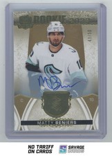 2022-23 Upper Deck The Cup Rookie Class Of 2023 Auto Matty Beniers /50 #2023-BE