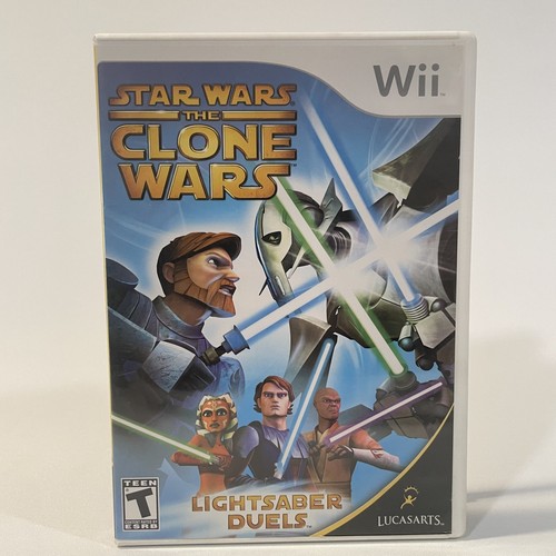 Star Wars The Clone Wars Lightsaber Duels Nintendo Wii Game CIB Complete
