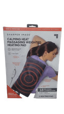 Sharper Image Calming Heat Massaging Weighted Heating Pad 24 x 12