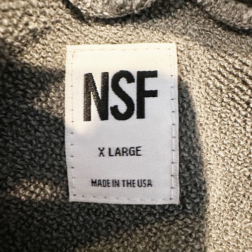 NSF Gray Distressed Hoodie Sweatshirt Size XL Long Sleeve Casual Athleisure - Picture 6 of 8