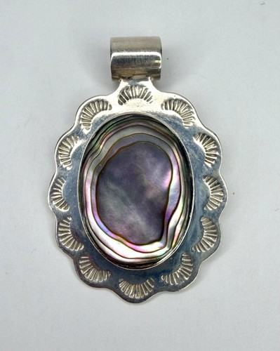 ATI Mexico Sterling Silver Abalone Shell Pendant