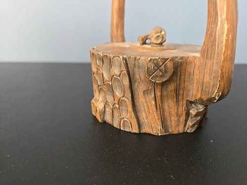 Handcrafted Yixing Chinese Clay Teapot Natural Tree Branch Handle Signed - Picture 8 of 17