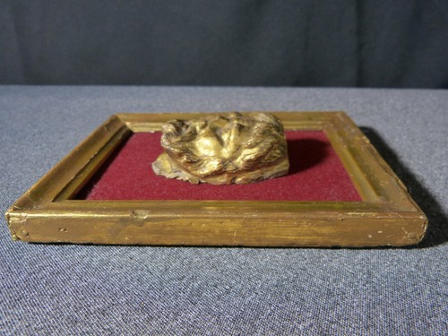 Sculpture Tete De Christ Statue Antique Wooden Carved Golden 18 Century 18th - Picture 15 of 18