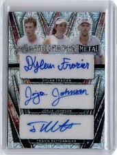 Leaf Pickleball Trifecta Dylan Frazier Jorja Johnson Travis Rettenmaier /1 Auto