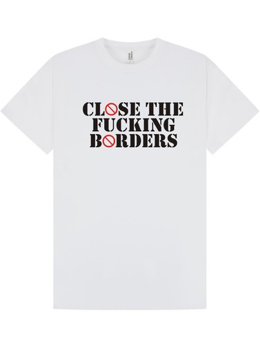 Lustiges politisches T-Shirt CLOSE THE F.ING BORDE Anti-Illegal Immigration Statement - Bild 1 von 21