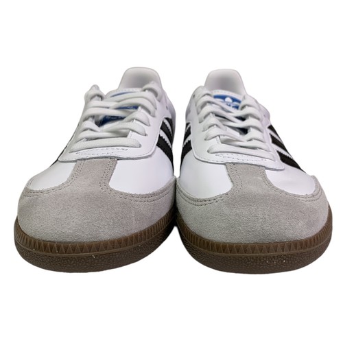 Adidas Scarpe stringate basse da uomo Samba OG in pelle e camoscio, B75806 (Bianco, 6,5) - Foto 2 di 7