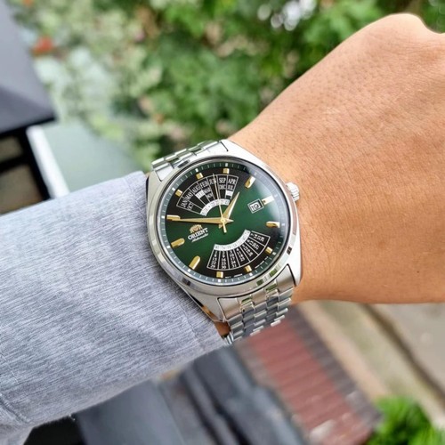 Orient Multi-Year Calendario Mecánico Esfera Verde Acero Reloj para Hombres... - Imagen 5 de 6