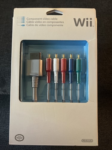 Neu im Karton seltene Nintendo Wii Original Zubehör Hersteller Komponente Video Kabel rot/blau/grün Vintage AV Kabel
