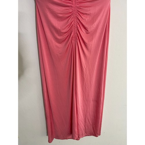 ALC Rock XL Aureta Maxi Rosa Rüschen Slinky Stretch High Rise Slip Midi Neu - Bild 6 von 12