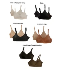 Member's Mark Ladies 2 Pack Bonded Convertible Adjustable Wire Free Bralette