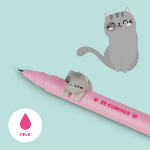 Legami Gel Pen With Animal Decoration - Lovely Friends-Kitty - Picture 2 of 2