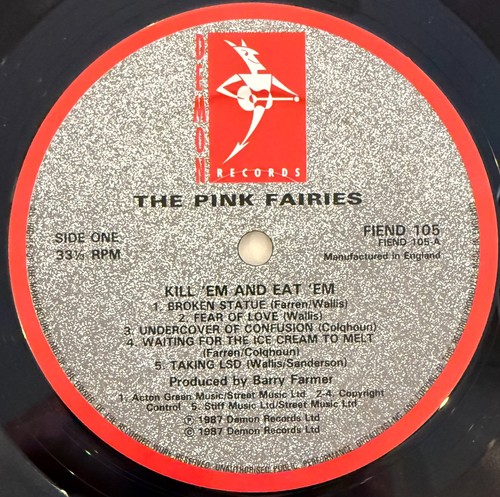 THE PINK FAIRIES Kill 'Em & Eat 'Em '87 ORIGINAL UK LP - Picture 4 of 4