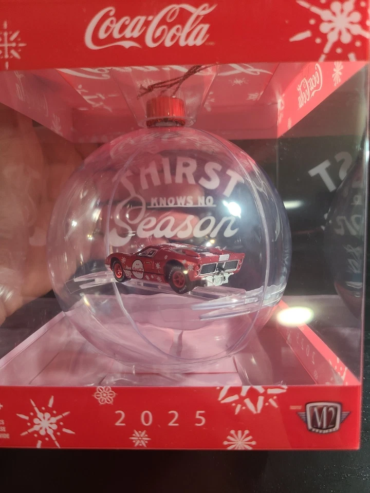 2025 M2 Machines Christmas Ornament - Coca-Cola 1966 Ford GT40 MKII - Fast Ship - Image 2 of 4