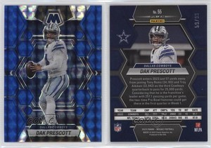 2023 Panini Mosaic Blue Mosaic Prizm /99 Dak Prescott #55