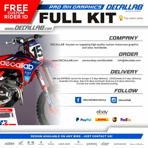HUSQVARNA TC 125 FC 250 350 450 FS450 2016 - 2018 Super Durable MX graphics kit - Picture 6 of 7