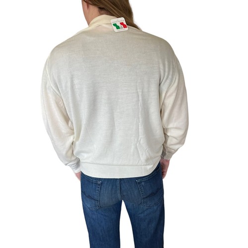 LAF Loc Acqua Fredda ITALY 100% Wolle CREME HERREN dünner Strick PULLOVER GR XL NEU MIT ETIKETT Neu - Bild 6 von 9