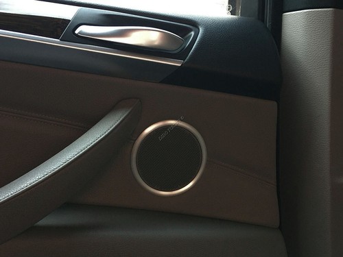 Fits Bmw X5 e70 06-13 Aluminium-Lautsprecherringe für Türlautsprecher, 4 Stück - Picture 10 of 13