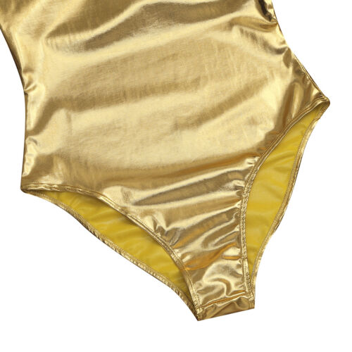 Mujer Brillante Gimnasia Leotardo Mangas Cortas Ballet Baile Body Mono - Imagen 48 de 55