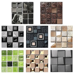 6//20pcs Mosaico Azulejo Adhesivo Pared PVC Impermeable Cocina Hogar Decoración