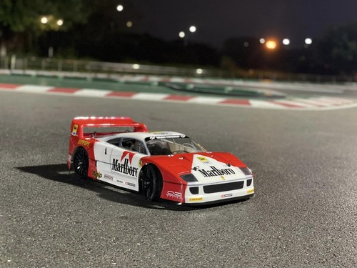 FERRARI F40 1/8 SCALE RC CLEAR CAR BODY - 0100 TRAXXAS SLASH HOBAO VTE XRAY GTXE - Picture 15 of 15