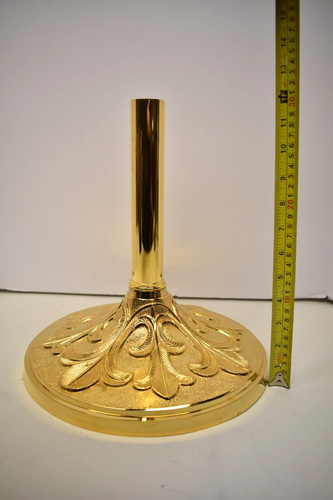 Hermoso soporte base chapado en oro para cruz procesional de iglesia #91G Chalice Co. - Imagen 6 de 7