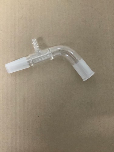 Kimax Extended 105° Bent 24/40 Distillation Adapter w/ Vacuum Take-off #45005 - Picture 2 of 13