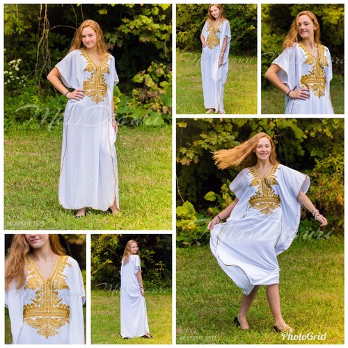 SALE !!! Moroccan kaftan Embroidery Batwing Maxi Dress Dubai Sexy Abaya one size - Picture 2 of 73