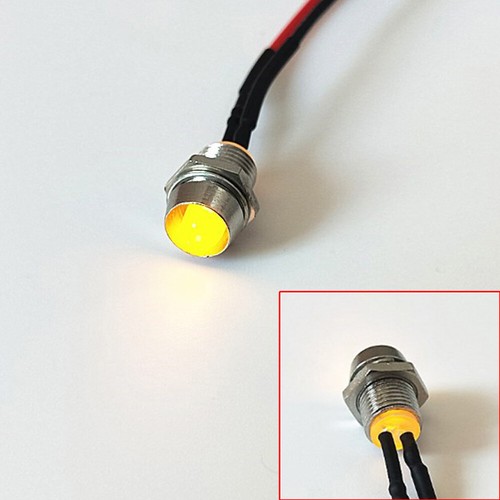 10pcs 8mm 12V Car Boat Indicator Light LED Lamp Bulb Small Pilot Dash Panel - Picture 6 of 12