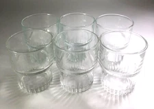 Vintage Six Clear Glasses Duralex Made In France Stackable Water Glasses MCM