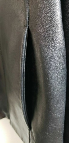 WOMEN'S VINTAGE BLACK LAMB SKIN COLEBROOK LEATHER MOTOCYCLE JACKET M - Picture 9 of 10