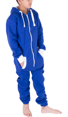 Kids Boys Girls Plain Hooded 1Onesie All in one Jumpsuit Playsuit Sizes 7-13 YRS - Picture 26 of 30