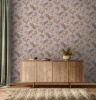 Vliestapete Floral Illustration Blumen BläTter Orange Beige 47471 (6,92€/1Qm)