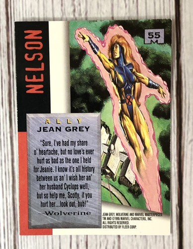 1995 Fleer Marvel Masterpieces Jean Grey #55 - Picture 4 of 4