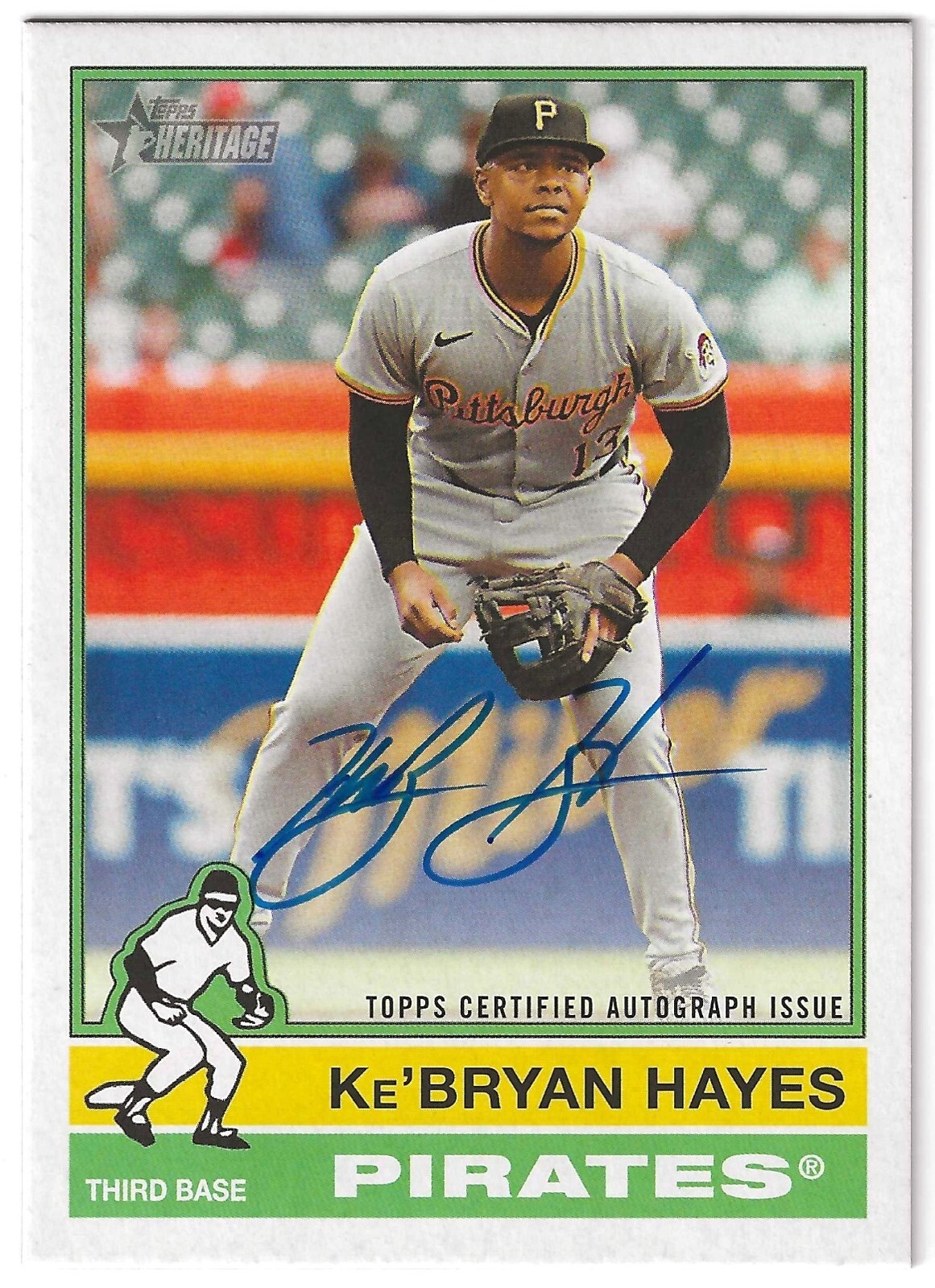 2025 Topps Heritage Real One Autographs #ROA-KH Ke'Bryan Hayes Pirates