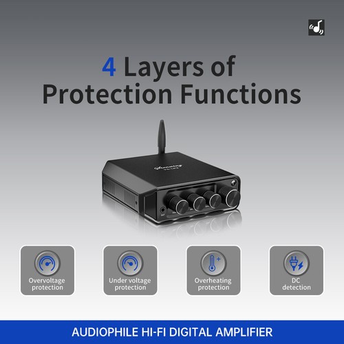 TPA3116D2 Bluetooth Amplifier Board Dual Channel Hi-Fi Amplifier Module 50W+50W - 第 21/29 張圖片