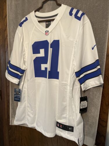 Dallas Cowboys Ezekiel Elliott #21 Nike White NFL Game Jersey Men’s Sz XL NEW - Picture 3 of 7