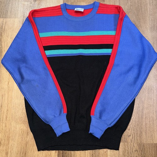 Mens Meister Sweater Ski Striped Apres Ski Wool Acrylic vintage 70s 80s Gaper XL
