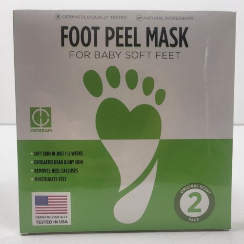 Foot Peel Mask - 2 Pack For Cracked Heels, Dead Skin & Calluses - Baby Soft Feet