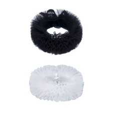 Women Mesh Ruffle False Collar Shawl Scarf Renaissances Small Neck Ruff Necklace