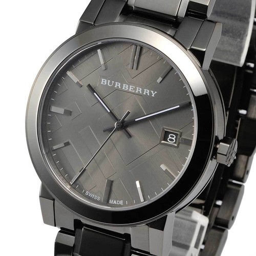Burberry Unisex Classic Checked Analog Quartz 38mm Watch BU9007 Dark Gray - Picture 5 of 5