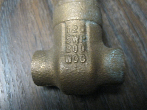 NEW NIBCO S-111 1/2" Manual Rising Solder Gate Valve, 125 SWP, 200 WOG - Picture 2 of 5