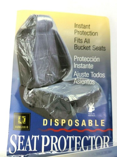 24x Disposable Clear Plastic Seat Cover Car Barbershop Salon Protector Mechanic - Picture 1 of 6