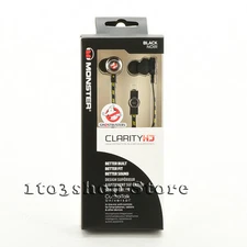 Monster Ghostbusters Headphones Clarity HD In Ear Bud Headset w/Mic Remote Black