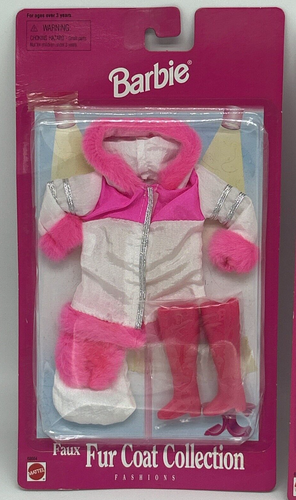 Barbie Stylin' Denim and Faux Fur Coat Collection Clothes NIB - Free Shipping - Picture 2 of 9
