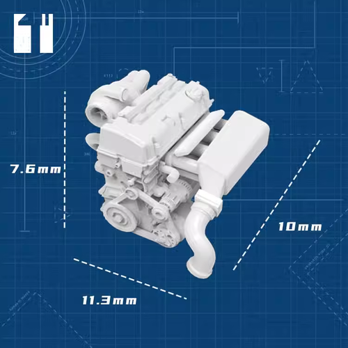 1/64 3D Print Auto-Engines Car Engines fit 1:64 Car Street Unpaint Diorama Model - Picture 28 of 49