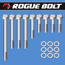 SBF WATER PUMP BOLTS HEX PASSENGER INLET STAINLESS SMALL BLOCK FORD 289 302 351W