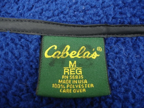 Cabela’s Mens M Polartec Fleece Windbreaker Blue Full-Zip Pockets Jacket Sweater - Picture 20 of 22