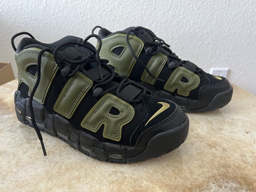 Nike Air More Uptempo '96 Zapatos Negro 'Verde Áspero' Para Hombres 9 (DH8011-001) - Imagen 4 de 7